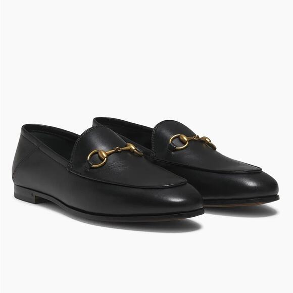 Gucci Brixton Leather Horsebit Loafers Black EU 37 - Picture 5 of 12